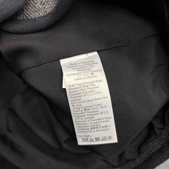 J. Crew NWT Herringbone Cropped Blazer Jacket Heathered Grey Size 12P Career - Picture 10 of 11